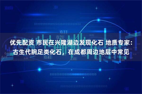 优先配资 市民在兴隆湖边发现化石 地质专家：古生代腕足类化石，在成都周边地层中常见